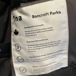 Bancroft Aritzia Parka gently worn for 1 season.